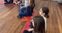 English on yoga balls.
